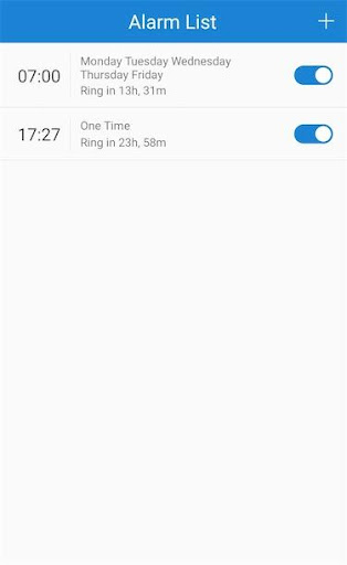 Android application 音乐闹钟 screenshort