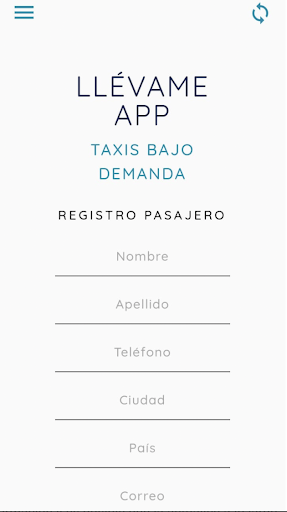 Llévame App Conductor Screen 3