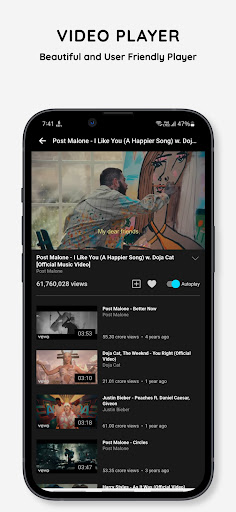 PlayM Videos, Movies, Channels Screen 2