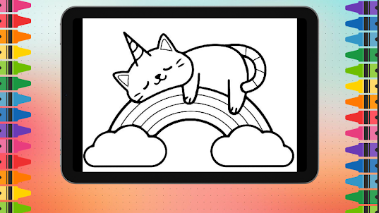 Cat Unicorn Coloring Game