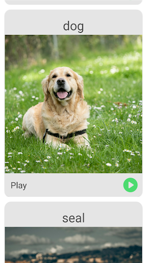 Android application Animal Voice screenshort