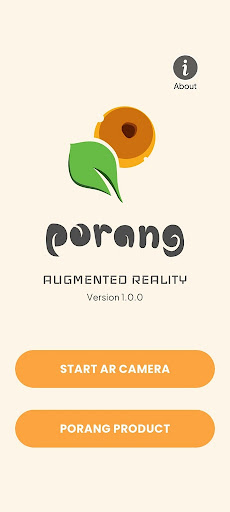Android application Porang Augmented Reality screenshort
