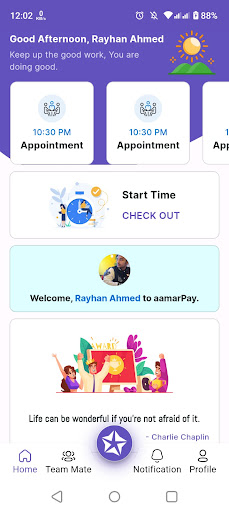 Android application TimeWise screenshort