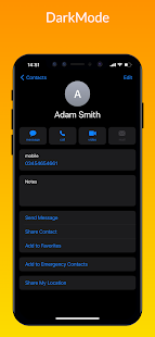 iContacts – Captura de tela de contatos do iOS 15