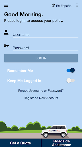 Android application Kemper Auto Insurance screenshort