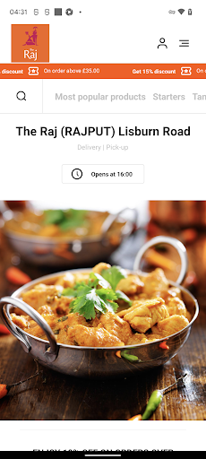 Android application The Raj Belfast screenshort