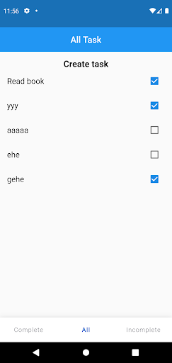 Create Task Screen 2