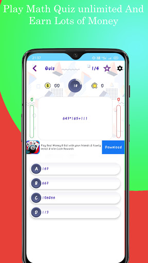 Quick Pay- Earn Wallet cash, spin  Play math Quiz