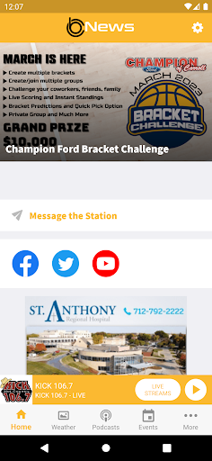 Android application Carroll Broadcasting screenshort