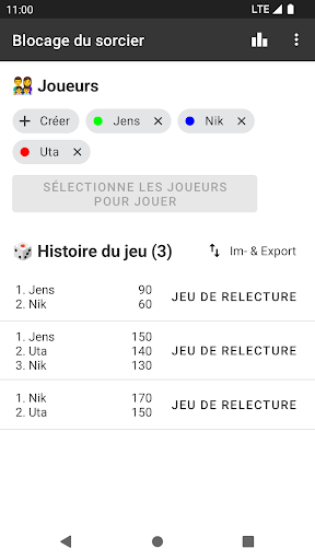 Aperçu de l'application