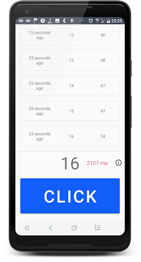 Touch, tap and click Counter Screen 3