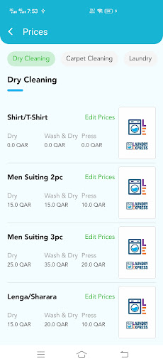 Laundry Vendor App Screen 3