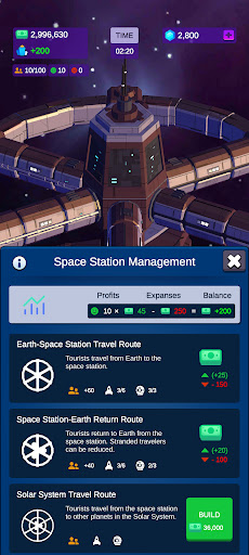 Space Travel Tycoon Idle Game Screen 2