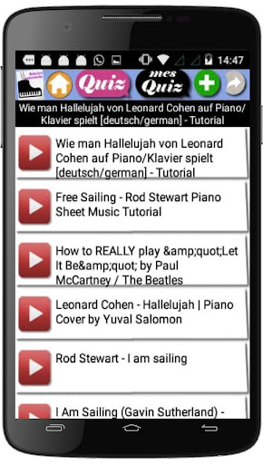 Android application Klavierunterricht screenshort