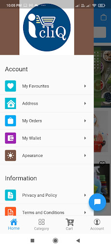 Android application IcliQ screenshort