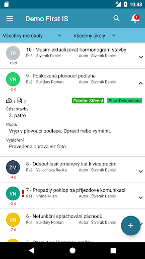 Buildary Management úkolů Screen 2
