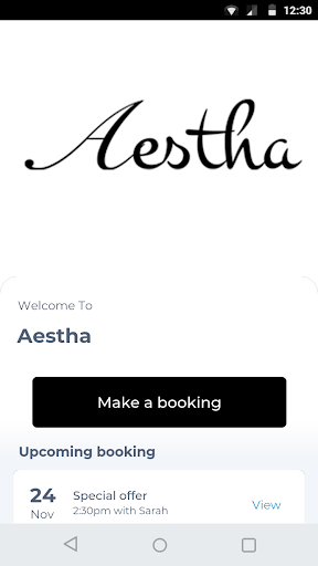 Android application Aestha screenshort