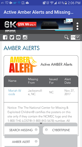 Amber Alert and Missing Kids