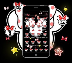 ネオンピンクミニーテーマ蝶のアイコンの壁紙 Androidアプリ Applion