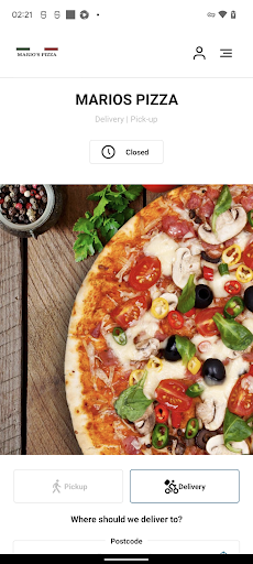 Android application Mario's Pizza Canterbury screenshort