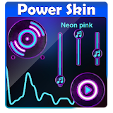 Neon pink Poweramp Skin icon