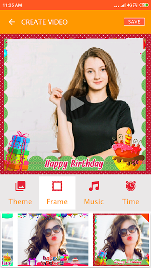 Birthday video for daughter - with photo and song screenshot 6
