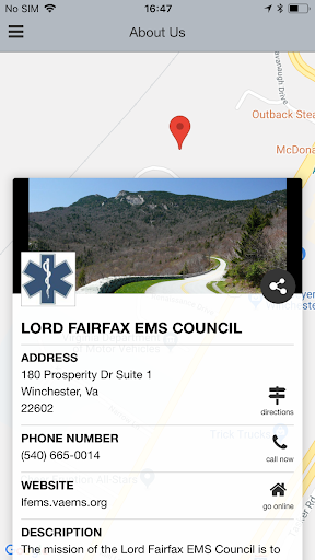 Lord Fairfax EMS Council Screen 2