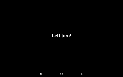 "Left turn!" Screen 3