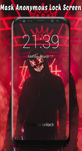 Android application Mask Anonymous Lock Screen screenshort