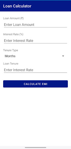 Android application Loan Calculator screenshort
