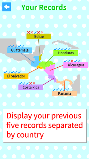 World Countries Map Quiz Screen 2