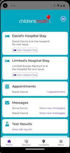 Childrens Health DFD Screen 2