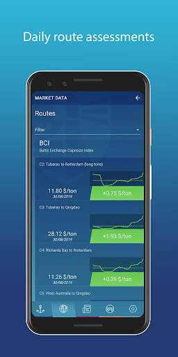 Android application Baltic Exchange screenshort