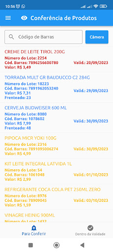 Android application App Crol – Validade Inventário screenshort