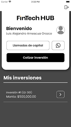 Fintech Hub Screen 2