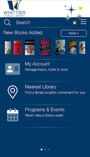 Android application Whittier Public Library screenshort
