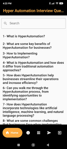 Android application Hyper Automation Interview screenshort
