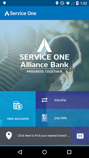SERVICE ONE Alliance Bank App Screen 2