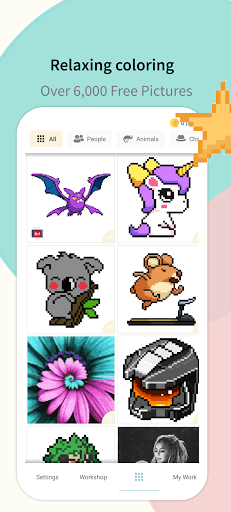 Android application Pixel Unicorn: Color By Number screenshort