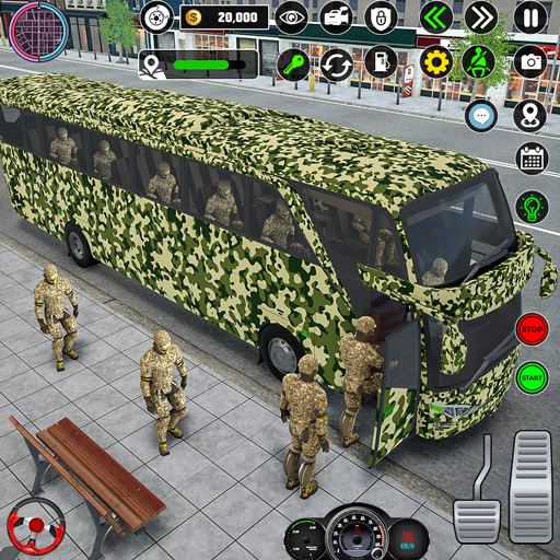 Army Bus Transporter Coach Fun  Icon