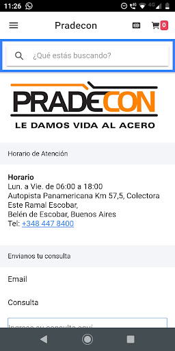 Android application Pradecon screenshort