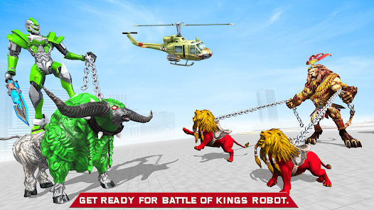 Robot Rope Hero-Lion King Game