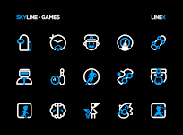 screenshot of SkyLine Icon Pack : LineX Blue