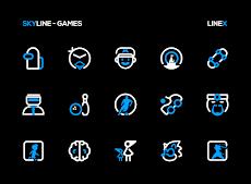 SkyLine Icon Pack : LineX Blueのおすすめ画像5