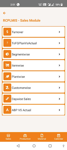 RCPL MIS APP Screen 3