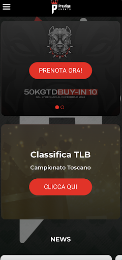 Android application Prestige Events screenshort