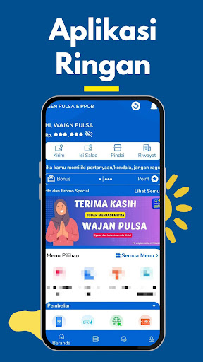 Android application Wajan Pulsa - Agen Pulsa PPOB screenshort