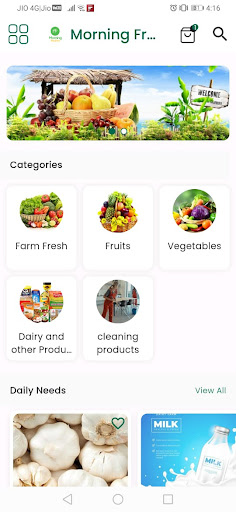 Android application morningfreshes screenshort