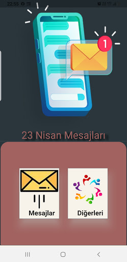 Android application 23 Nisan Mesajları screenshort