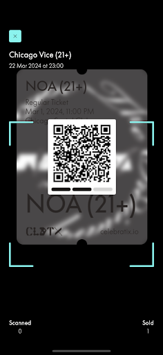 Celebratix Ticket Scanner Screen 3